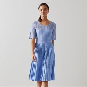 LK Bennett Anna Blue Knitted Dress Size M